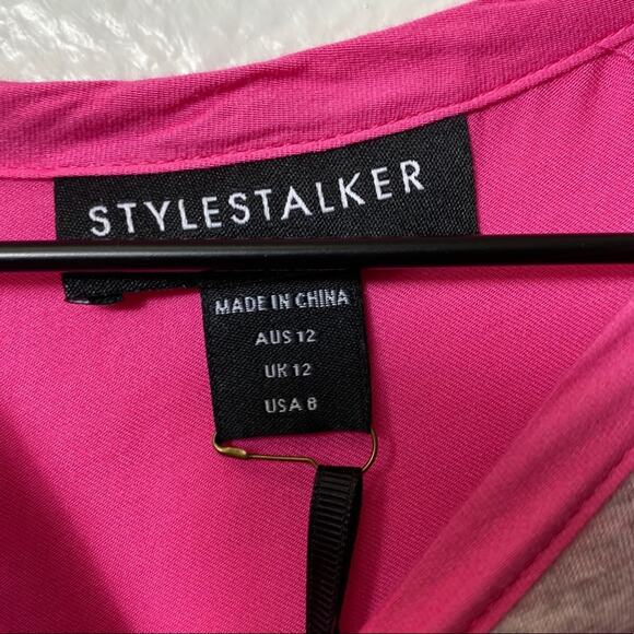 STYLESTALKER Gray Marle Ball Side 8 Pink Dress NEW WITH TAGS - Picture 4 of 5